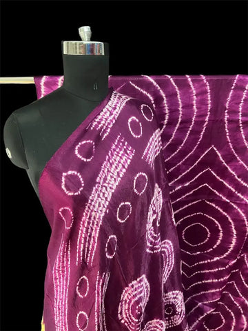 Magenta shibori saree