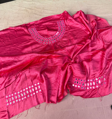 Mirror work Blouse material unstitched