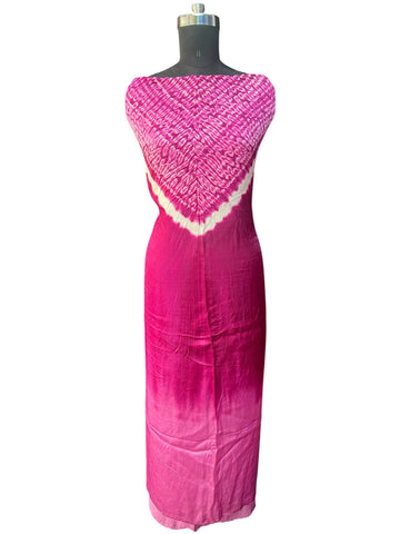 Magenta shaded Shibori Kaftan material