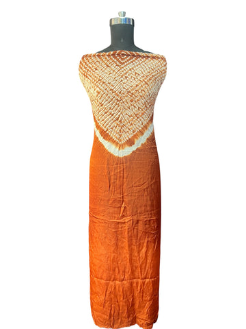 Modal silk shibori meroon shaded Kaftan material