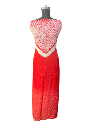 Gajari pink shaded modal silk kaftan material