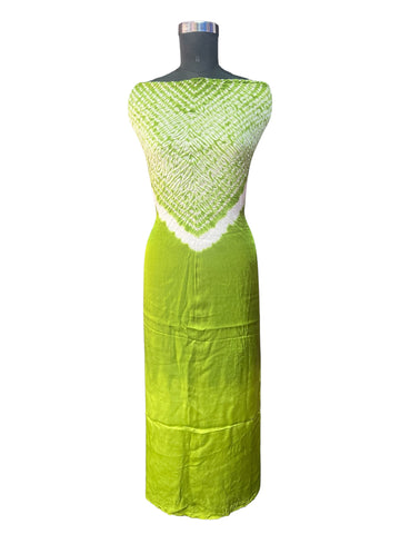 Mahendi shaded modal silk Shibori kaftan material