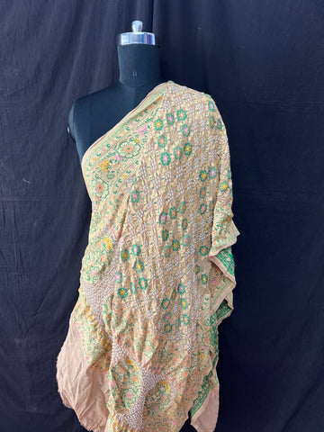 Tilfi weaving Rai bandhej Dupatta light Chiku