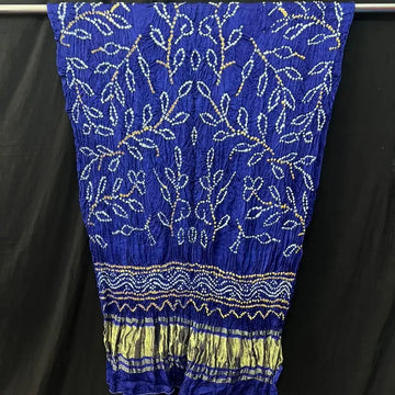 Royal blue bandhani dupatta